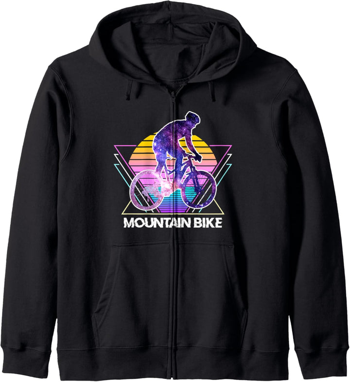 Mountainbike Sport Retro Vintage Vaporwave 90er Racer Kapuzenjacke