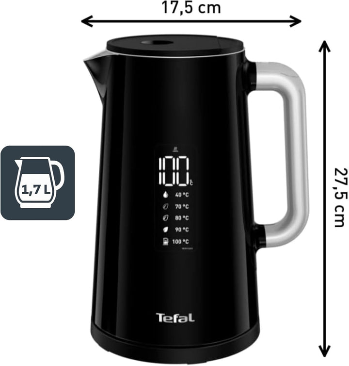 Tefal KO8508 Smart'n Light Elektrischer Wasserkocher | Temperatureinstellung | Tee | Digitalanzeige