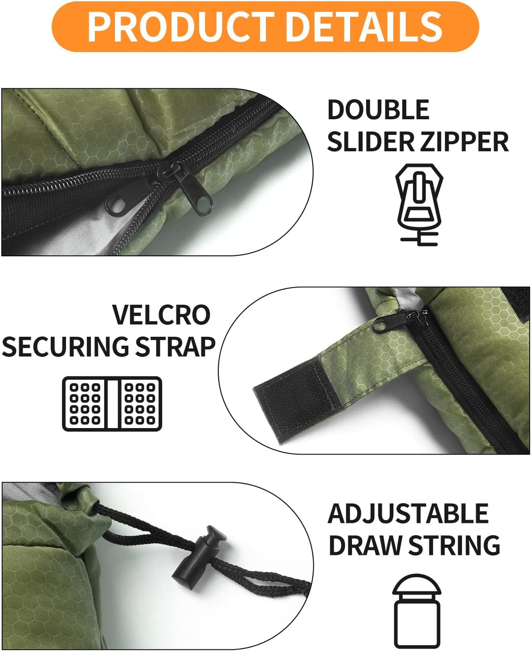 COVACURE Schlafsack Camping – Ultraleichter Sommerschlafsack und Deckenschlafsack, 3 Jahreszeiten Sl