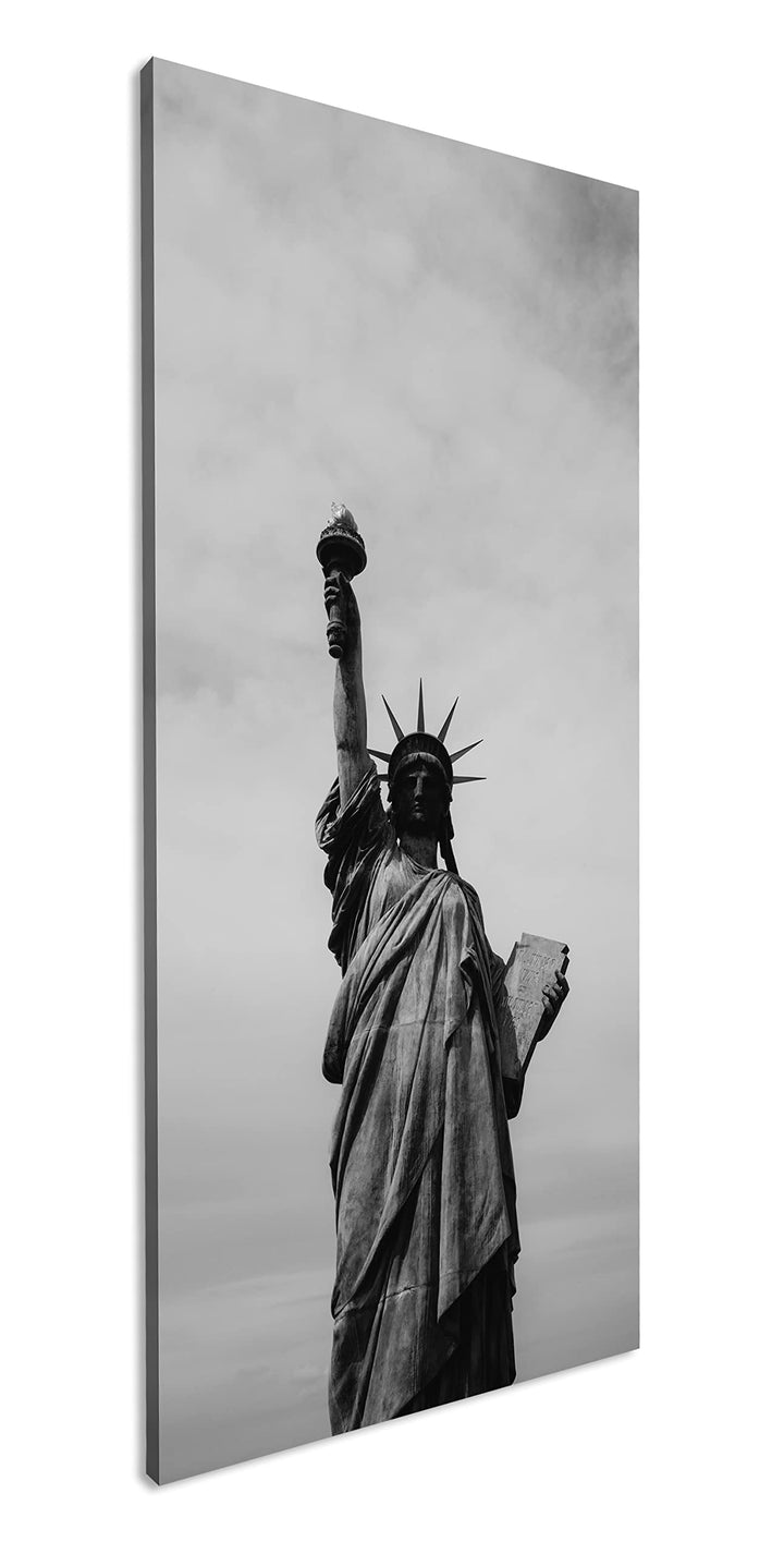 Symbol der Freiheit Panorama 60x30 cm Effekt: Schwarz/Weiss als Leinwandbild, Motiv fertig gerahmt a