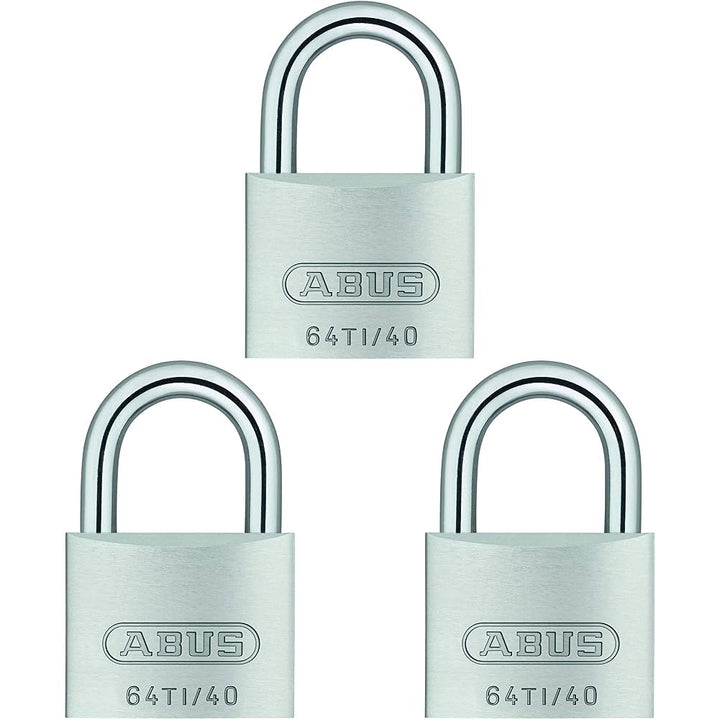 ABUS Vorhängeschloss Titalium 64TI/40 - Kellerschloss mit Schlosskörper aus Spezial-Aluminium - gehä