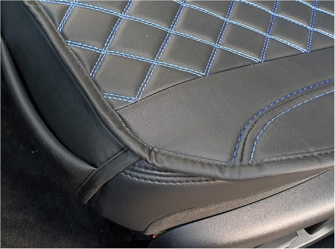 BREMER SITZBEZÜGE 1 Sitzauflage für VW Golf 6 Plus in Schwarz/Blaue Naht (OT406), Schwarz/Blaue Naht