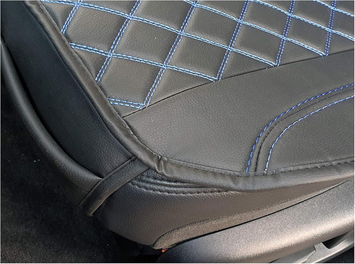 BREMER SITZBEZÜGE 1 Sitzauflage für Smart fortwo 451 in Schwarz/Blaue Naht (OT406), Schwarz/Blaue Na