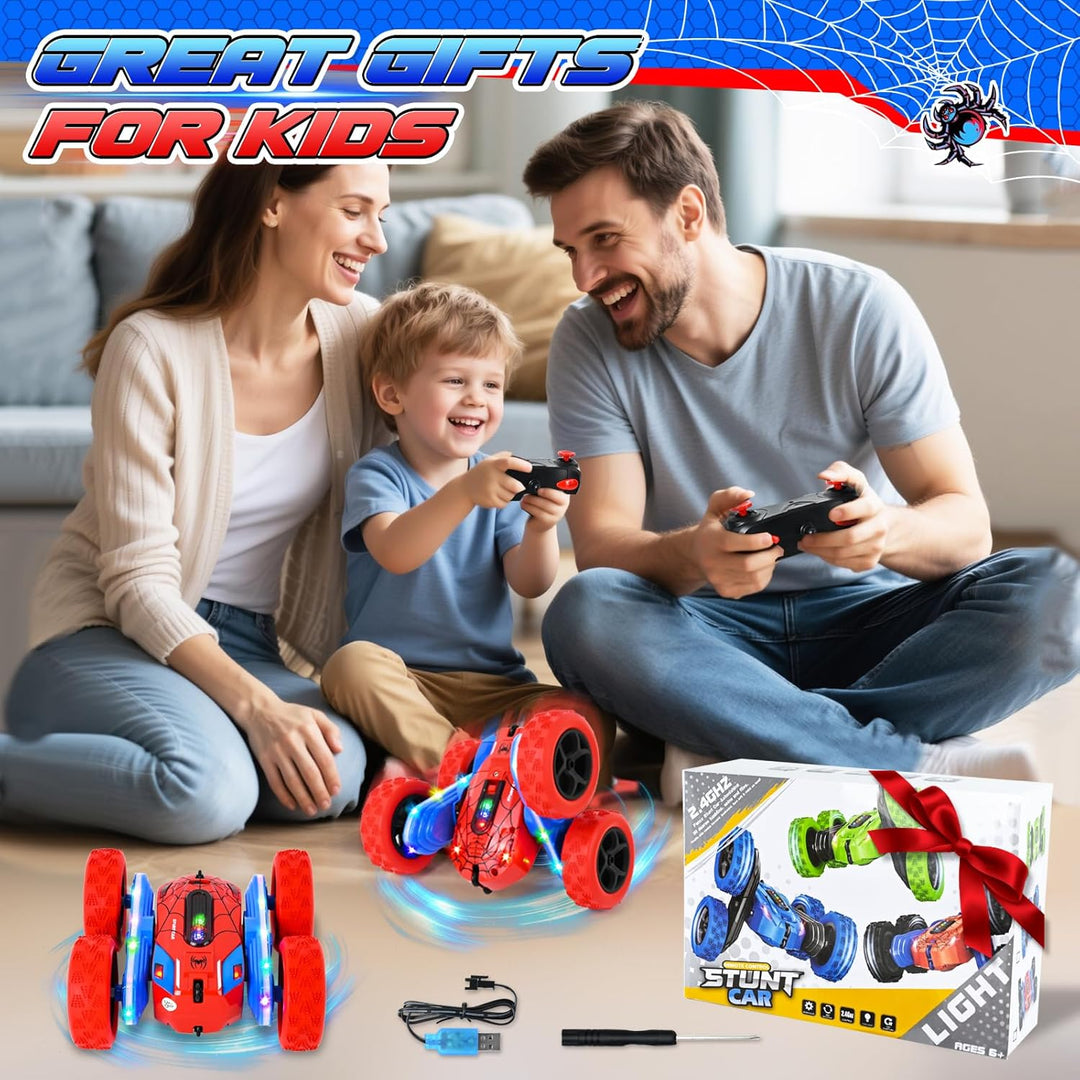 Ferngesteuertes Auto Spielzeug, 2.4Ghz 360° RC Auto Flip, 4WD Drift Spider RC Autos, Monstertruck Re