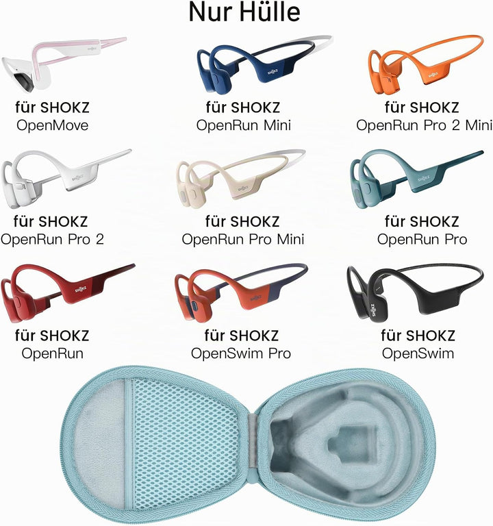 co2CREA für SHOKZ OpenRun Knochenschall Kopfhörer,Schutzhülle Tasche für OpenRun mini/Pro 2 mini/Ope