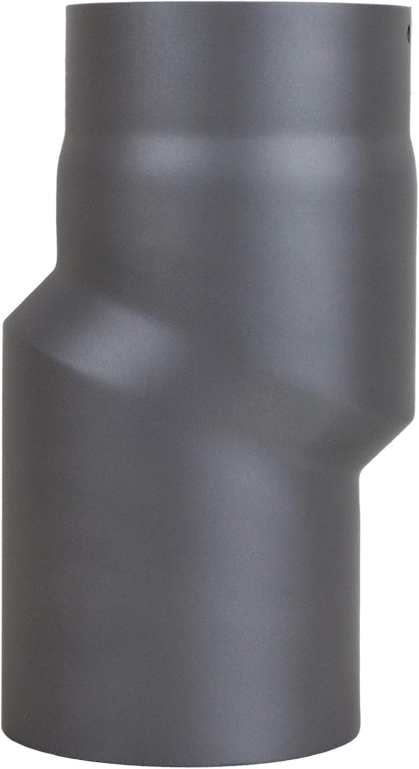 LANZZAS Ofenrohr Versatzbogen 20 mm, im Durchmesser, DN Ø 150 mm, Farbe: gussgrau - weitere Rohre au