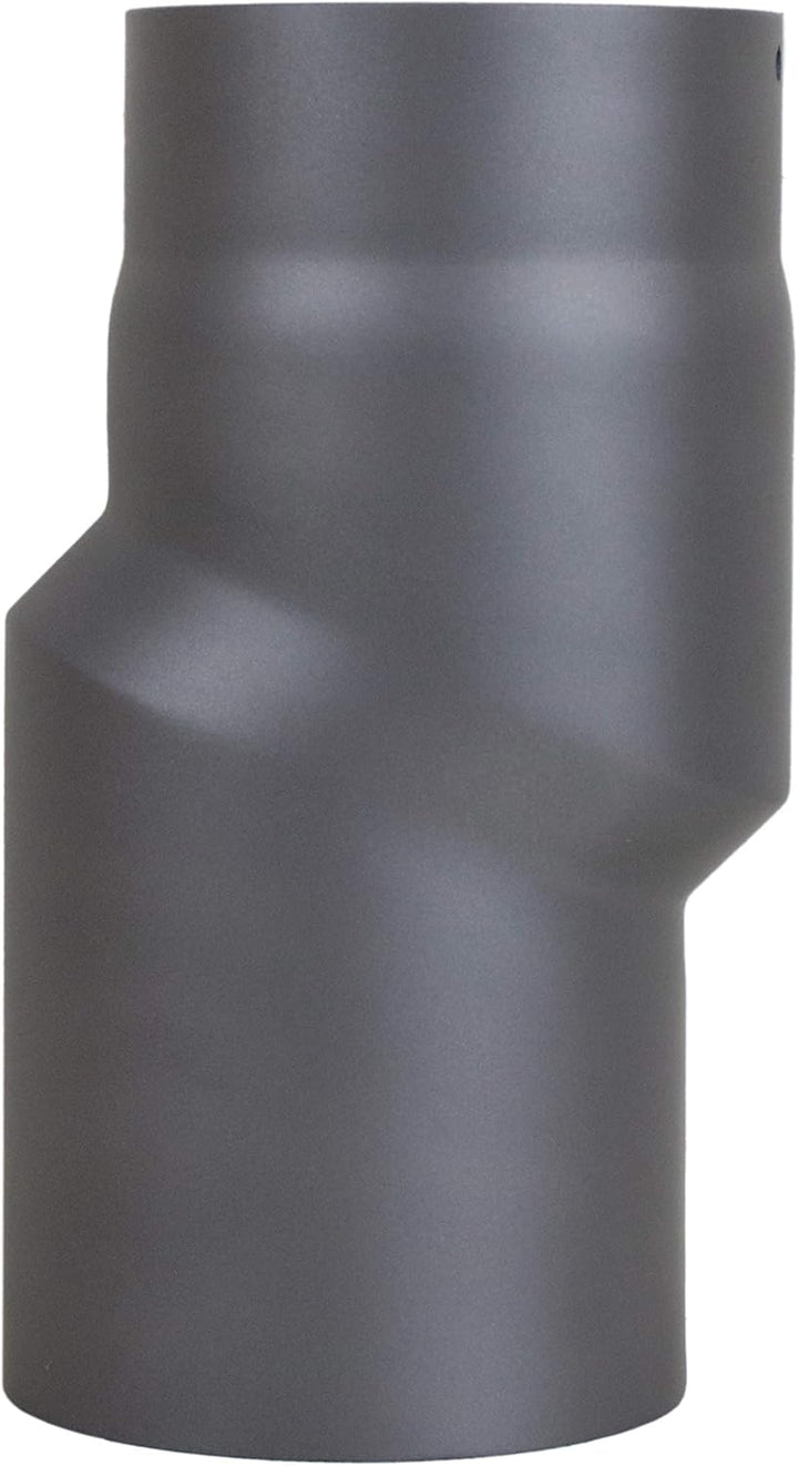 LANZZAS Ofenrohr Versatzbogen 20 mm, im Durchmesser, DN Ø 150 mm, Farbe: gussgrau - weitere Rohre au