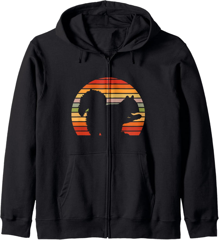 Eichhörnchen Retro Streifenhörnchen Lieblingstier Vintage Kapuzenjacke