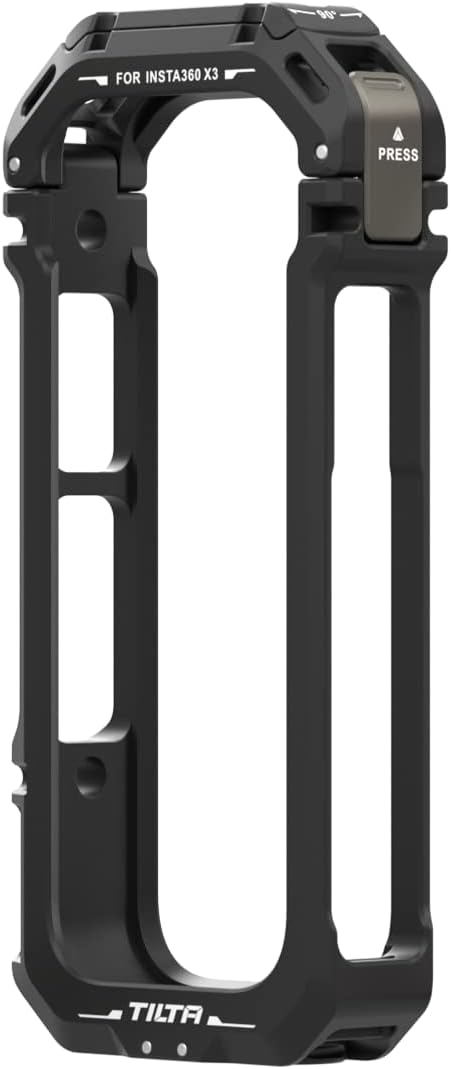 Tilta Voller Kamerakäfig kompatibel mit Insta360 X3 mit drehbarer Unterstützung, Kaltschuh-Empfänger