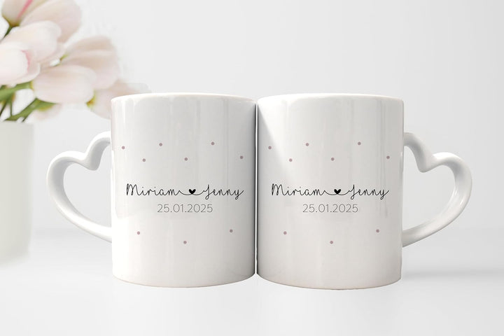 2er Set Tasse Set Mr + Mrs | Hochzeitstag | Jahrestag | Ehe | Paar | Verlobung | Hochzeit | Geschenk