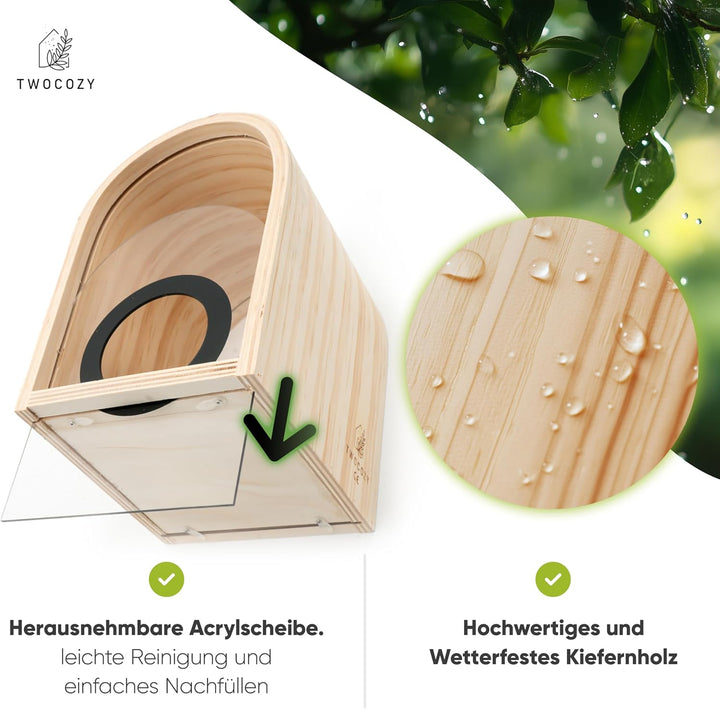 TWOCOZY Vogelhaus zum Bemalen | DIY Bastelset für Kinder mit Schablonen, Wasserfesten Acrylfarben &