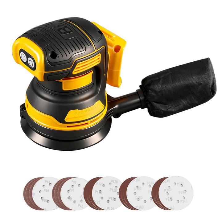 Akku-Exzenterschleifer Kompatibel mit Dewalt 18V 20V Akku, 125mm Schleifteller Elektrischer Exzenter