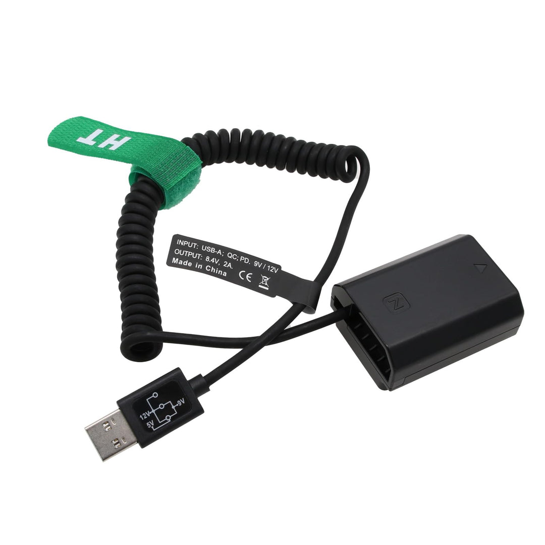 HangTon Power Bank 5V USB zu NP-FZ100 Dummy-Akku für Sony A9 A7R3 A7M3 A7S3 A7III A7RM3 A7RM4 A7SM3