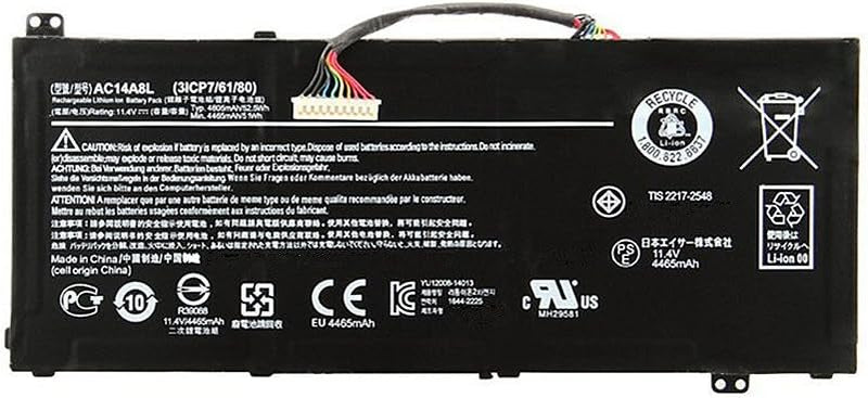 7XINbox 11.4V 52.5Wh AC14A8L Laptop Akku kompatibel mit Acer Aspire VN7-571 VN7-571G VN7-591 VN7-591