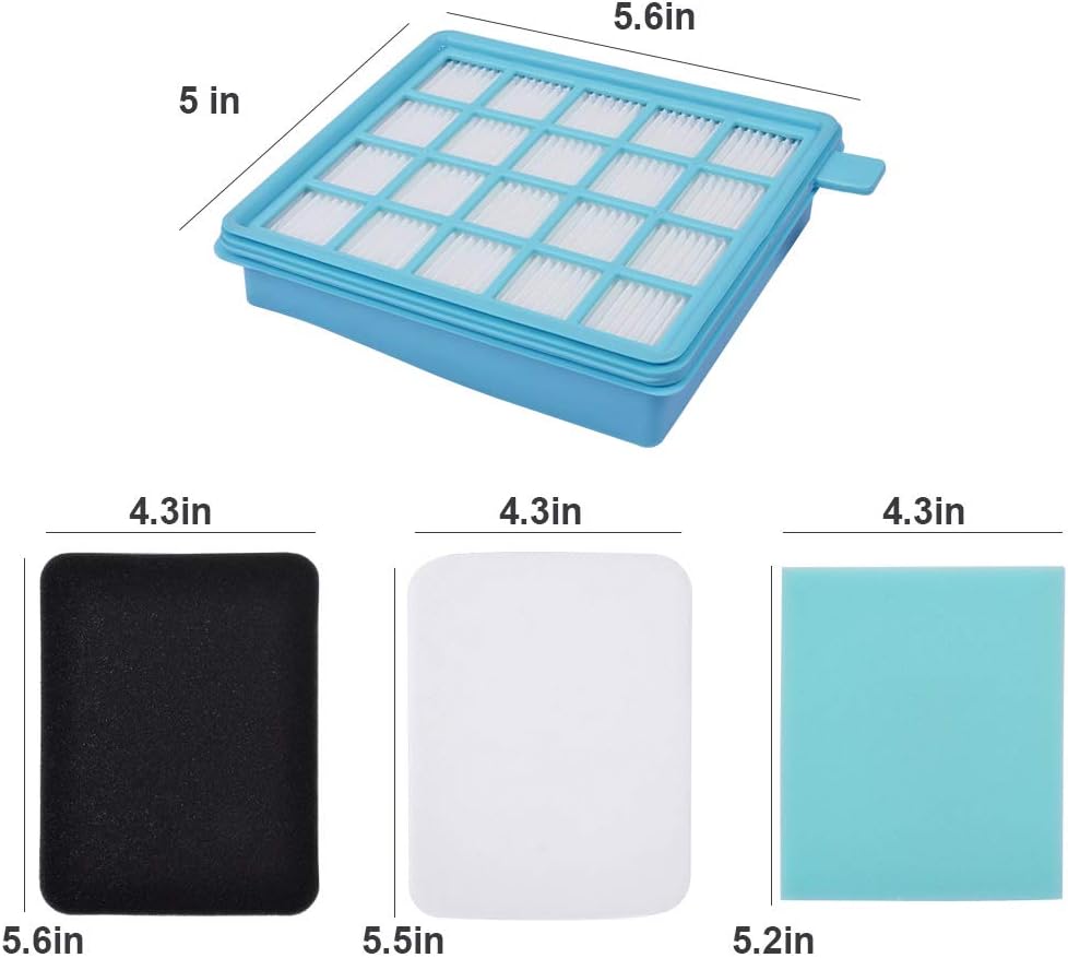 KEEPOW Filter für Philips PowerPro Active Compact Eco FC8477/91, Philips Power Cyclone 4 Filter, 2x