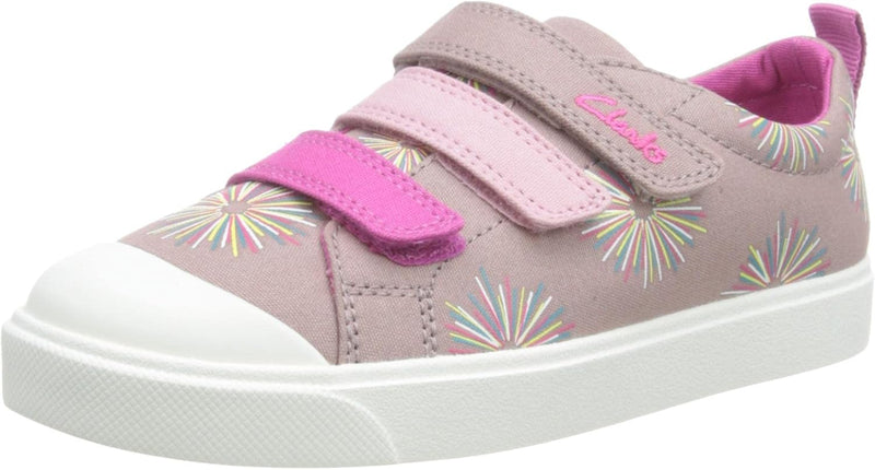 Clarks Mädchen City Vibe K. Sneaker 26 EU Weit Rose, 26 EU Weit Rose