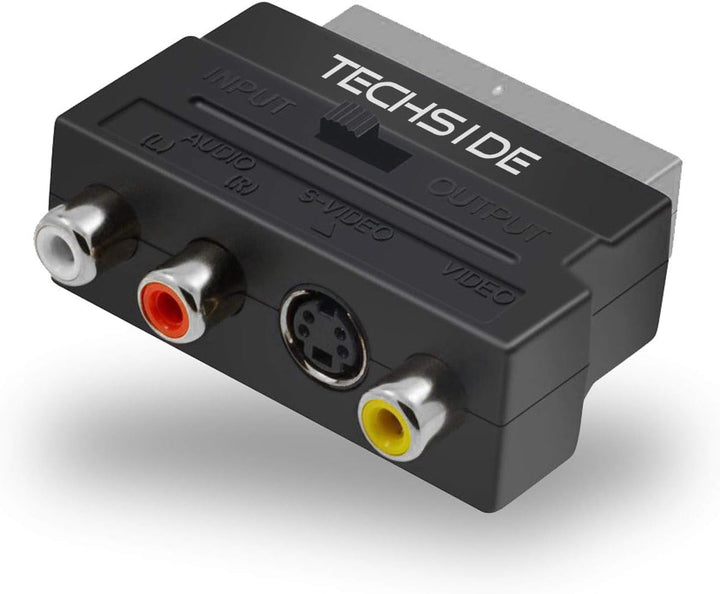 TechSide VHS Analog-Digital-Konverter + Scart-Adapter | Neue Version 2024 | Windows 11 + Neue Softwa
