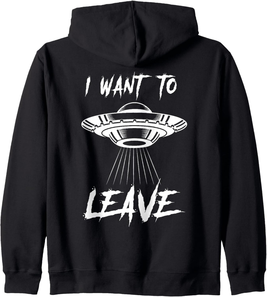 Backprint I want to leave Kapuzenjacke