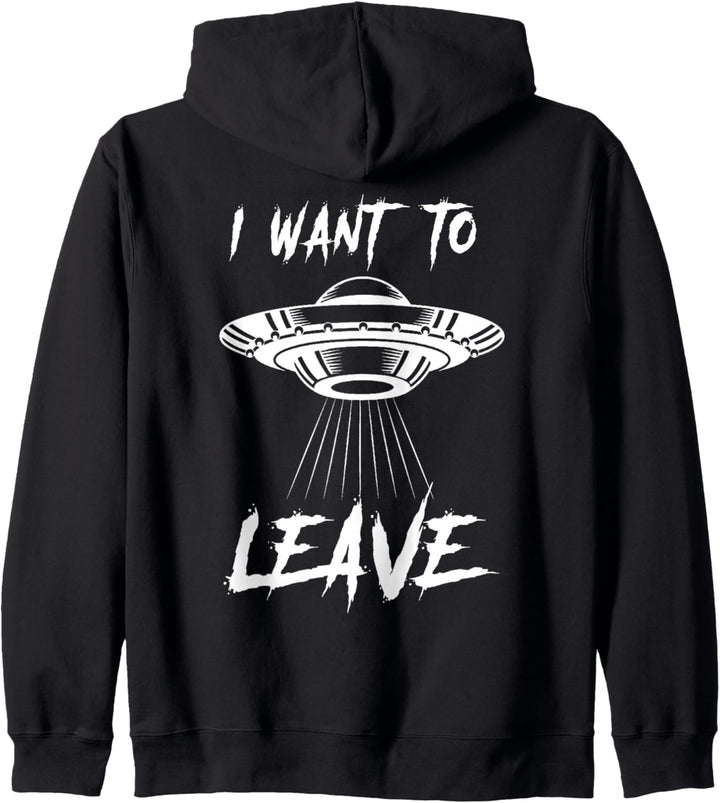Backprint I want to leave Kapuzenjacke