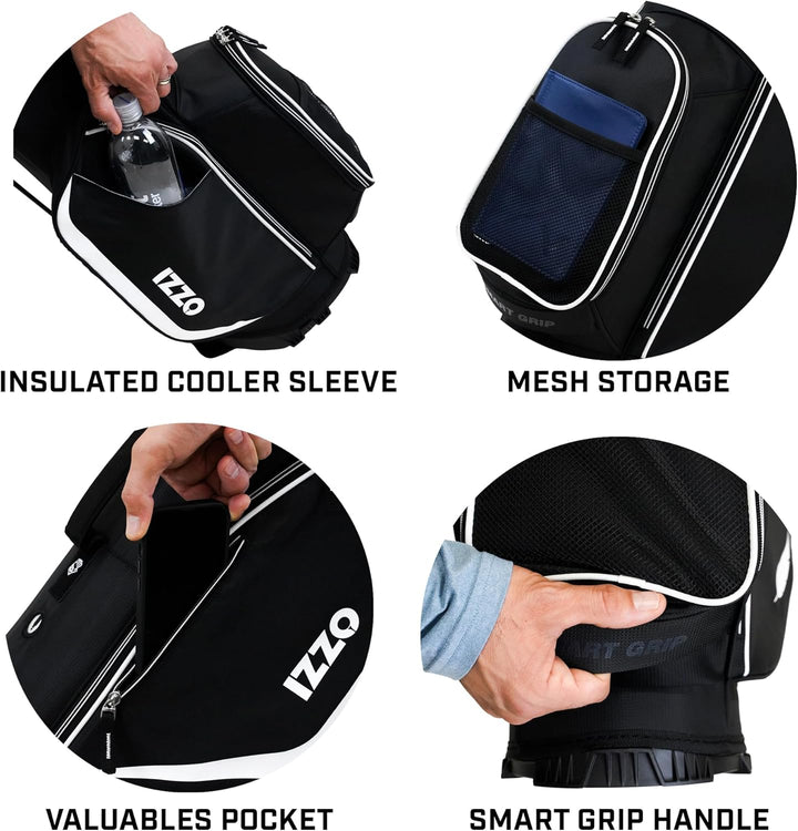 Izzo Ultra Lite Standtasche Schwarz, Schwarz