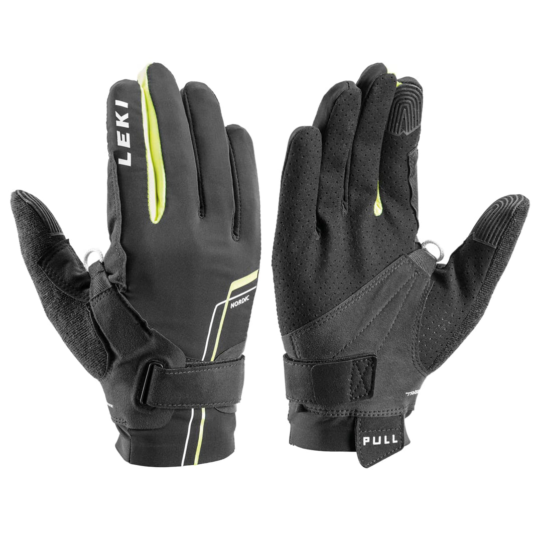 LEKI Nordic Move Shark Handschuhe 10 schwarz-gelb-weiss, 10 schwarz-gelb-weiss