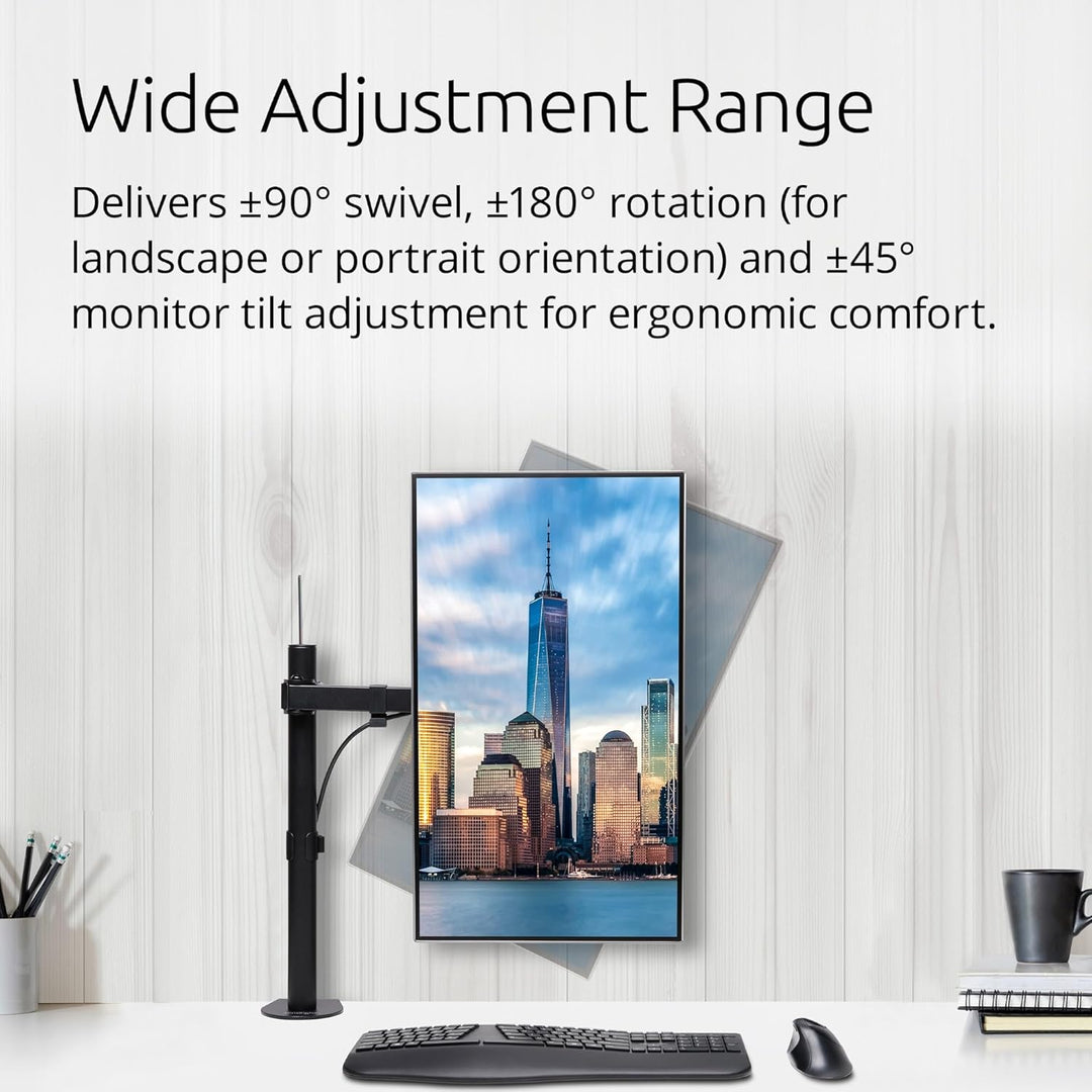 Kensington Ergo Ausziehbarer Monitorarm für 1 Bildschirm bis 34 Zoll, VESA 75/100, SmartFit System f