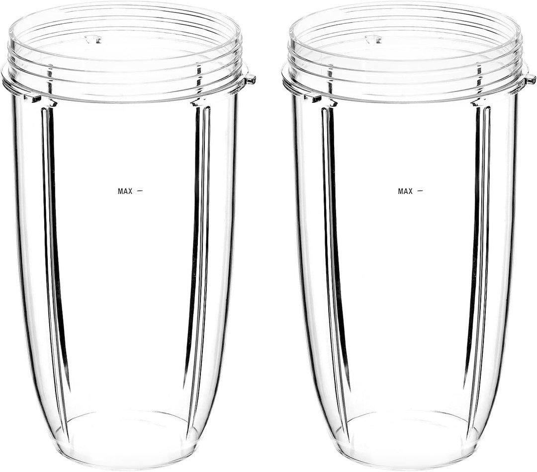 QWORK® 2er-Pack 32OZ Entsafterbecher Ersatzteile Kompatibel mit NutriBullet Elektrischer Mixer 900W