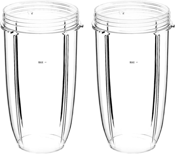 QWORK® 2er-Pack 32OZ Entsafterbecher Ersatzteile Kompatibel mit NutriBullet Elektrischer Mixer 900W