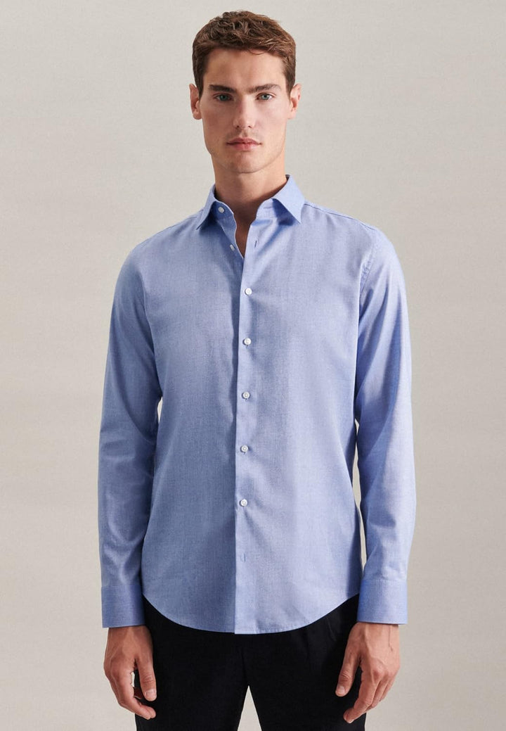 Seidensticker Herren Hemd 36 Blau, 36 Blau