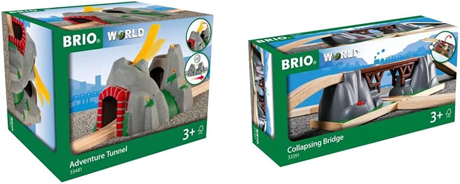 BRIO World 33481 Magischer Tunnel – Eisenbahnzubehör für die BRIO Holzeisenbahn – Kleinkinderspielze