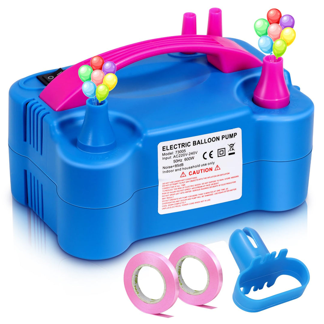 Luftballonpumpe Elektrisch, 600W Ballonpumpe Elektrisch, 2 Inflationsmodi Luftballon Pumpe Elektro,
