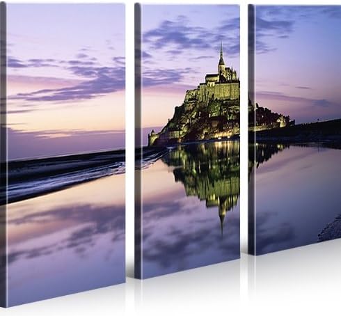 islandburner Bild Bilder auf Leinwand Mont St Michel Frankreich XXL Poster Leinwandbild Wandbild Dek