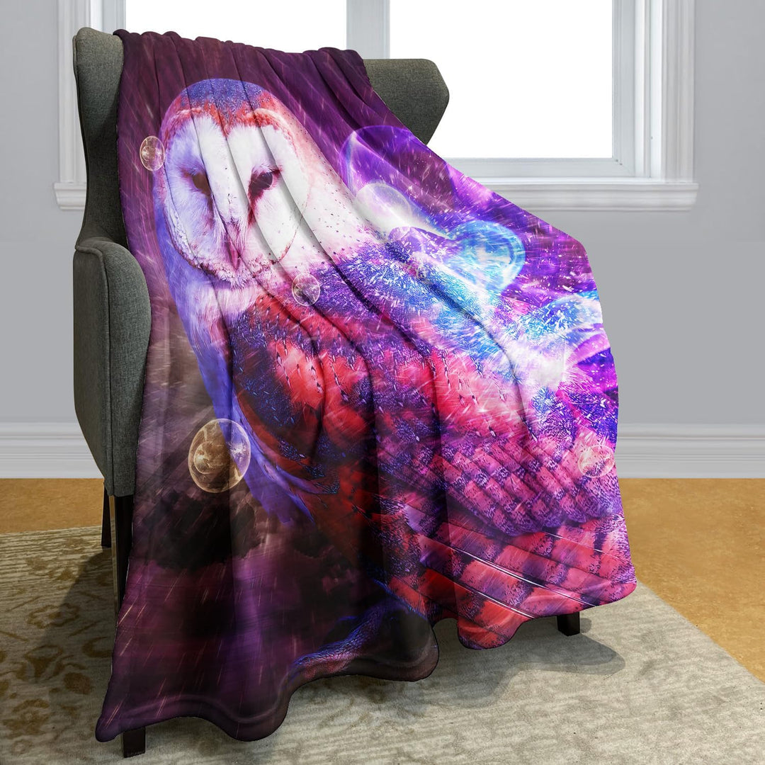 YISUMEI - 150 x 200 cm Decke - Eule Fleecedecke,Kaschmir-Gefühl Kuscheldecke Geeignet für Bett oder