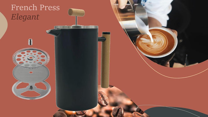 MediMuc Thermo French Press Elegant 1,1L - Geniessen Sie länger heissen Kaffee in stilvoller Eleganz