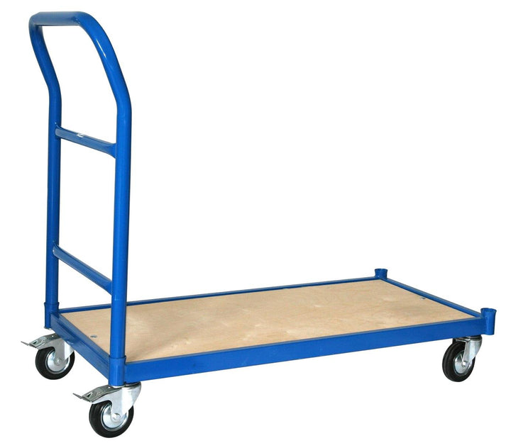 Transportwagen Professional 250 KG, 1 Schiebebügel, 100x50 cm, RAL 5017 blau