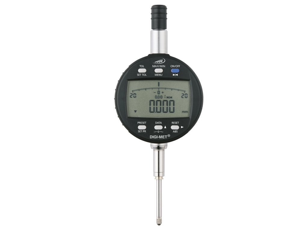 Helios Preisser 1734506 Digital-Messuhr "Digi-Met" IP42 mit Skalenanzeige, 25,0/0,01 mm