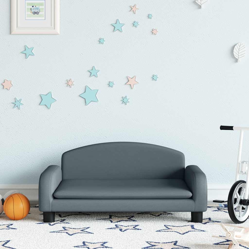 vidaXL Kindersofa Dunkelgrau 70x45x30 cm Stoff 70 x 45 x 30 cm Dunkelgrau, 70 x 45 x 30 cm Dunkelgra