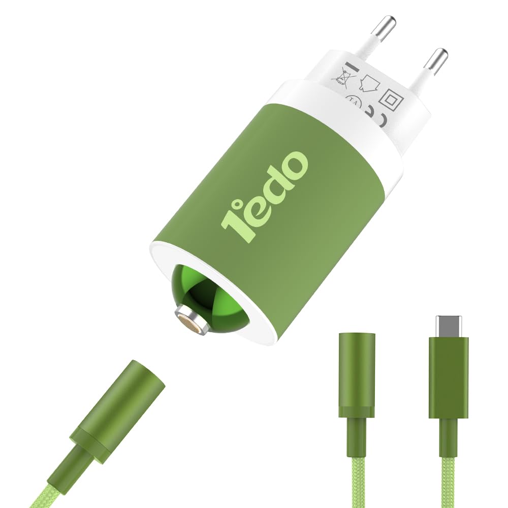 65W USB C Ladegerät Netzteil Schnellladung PPS PD Schnellladegerät mit Magnet C Ladekabel, Kompatibe
