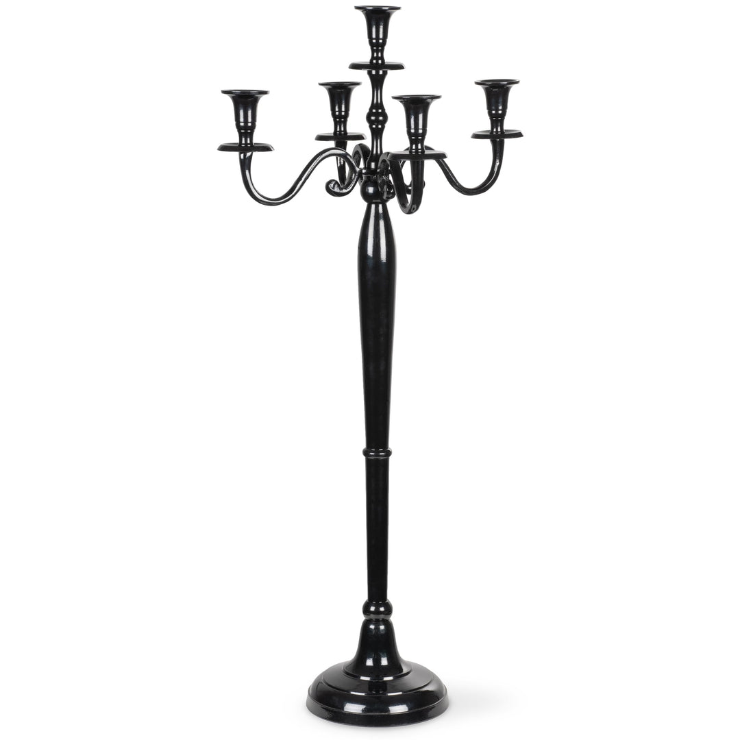 Gräfenstayn® Kerzenleuchter ALU 1, 3 oder 5-armig - 40/60/80cm - Silber, Schwarz, Weiss, Gold (Schwa