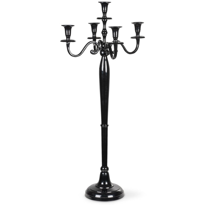 Gräfenstayn® Kerzenleuchter ALU 1, 3 oder 5-armig - 40/60/80cm - Silber, Schwarz, Weiss, Gold (Schwa