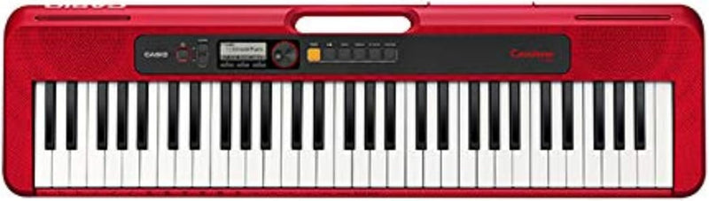 Casio Casiotone CT-S200RD, tragbare Tastatur mit 61 Tasten, USB, Rot