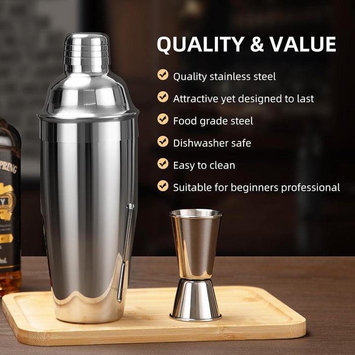 Cinnani Cocktail Set 20-teilig-Professional Cocktail Mixing Set-Cocktail Shaker Set mit Ständer und