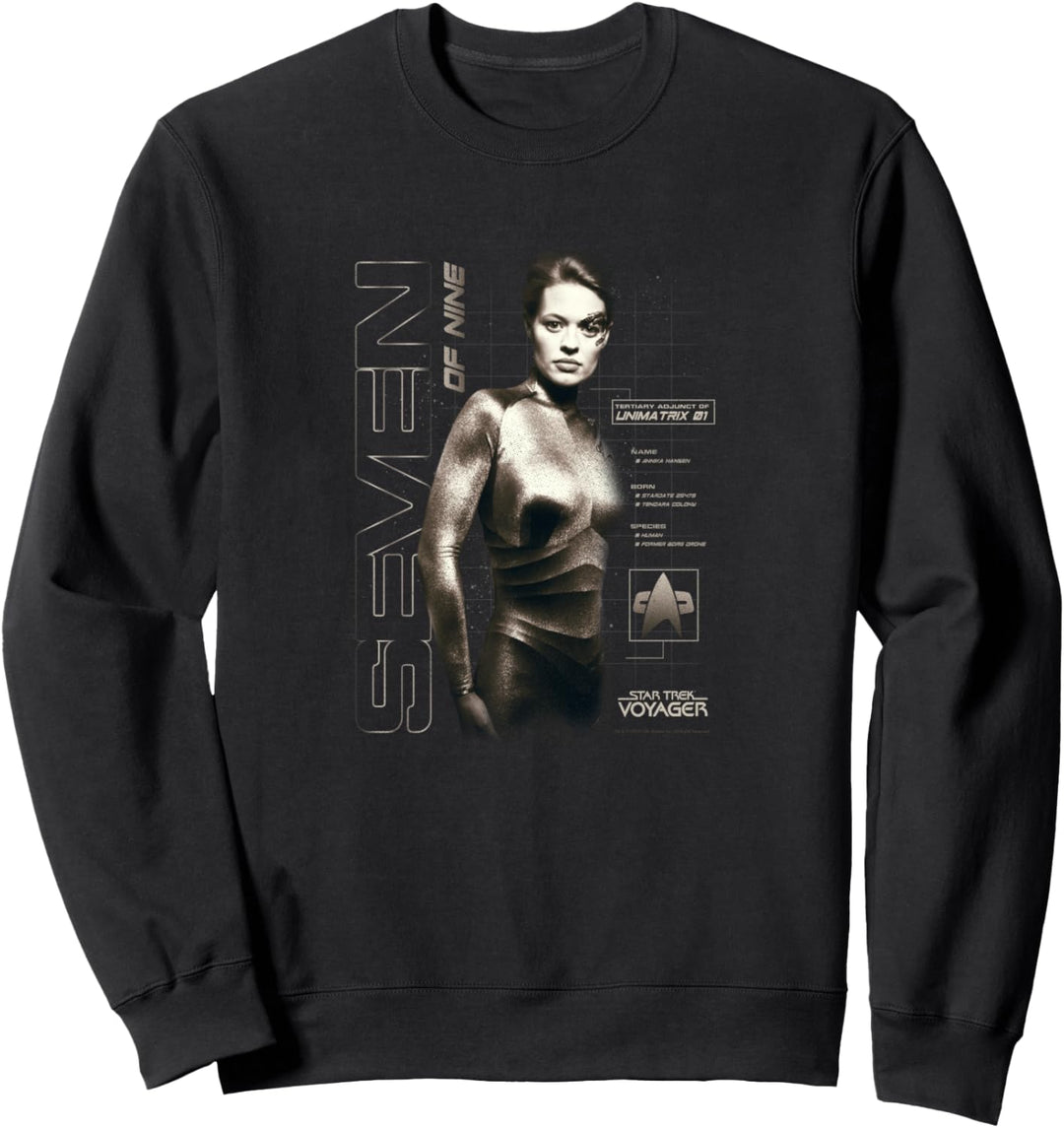 Star Trek: Voyager Profile Of Seven Sweatshirt