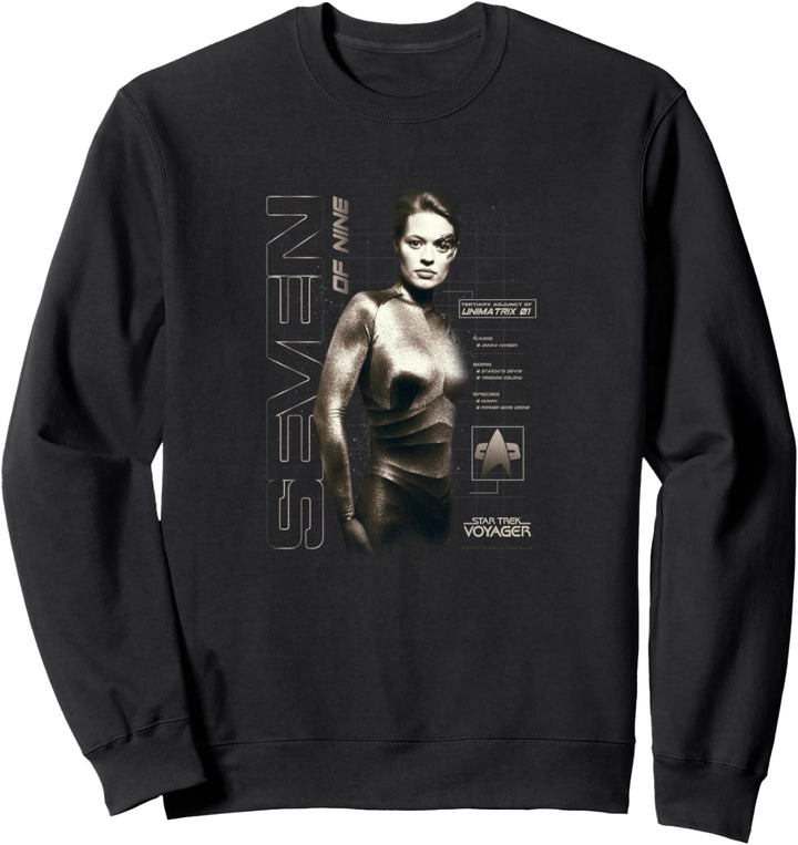 Star Trek: Voyager Profile Of Seven Sweatshirt