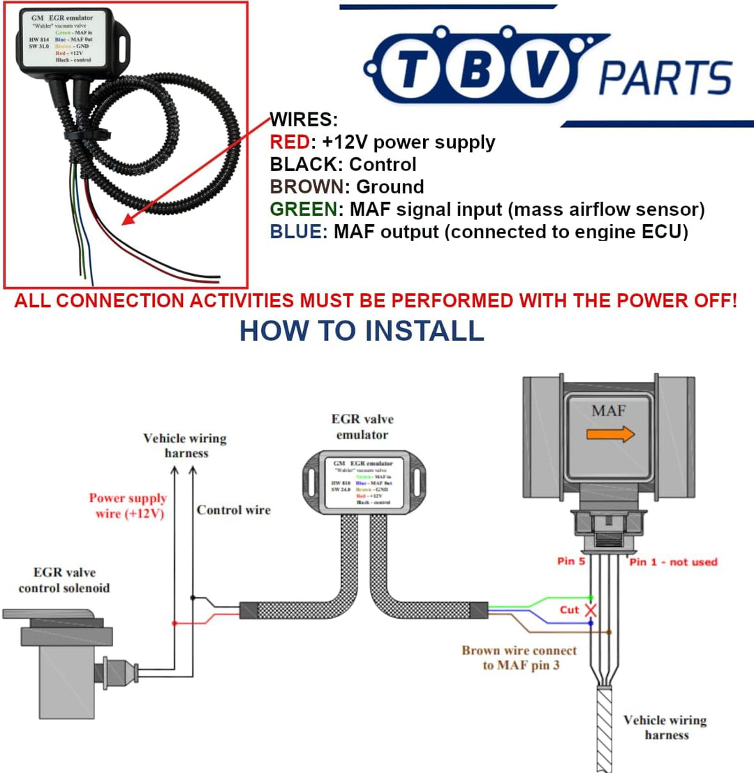 TBVPARTS EGR Ventil-Emulator mit Vakuumsteuerung 2.0 / 2.2 DI DTI Ringventil Astra G Omega B Vectra