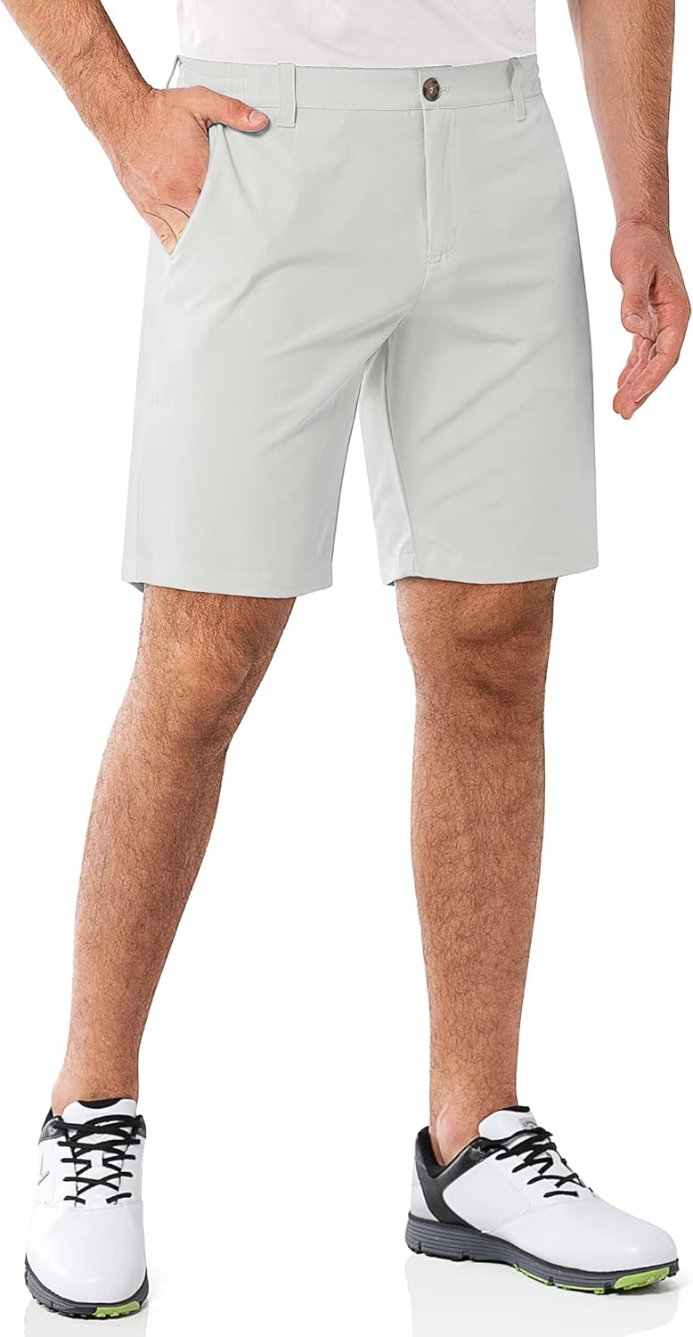 33,000ft Herren Golf Shorts Stretch Bermuda Shorts UPF 50+ Leichte Kurze Golfhose Chino Shorts Summe