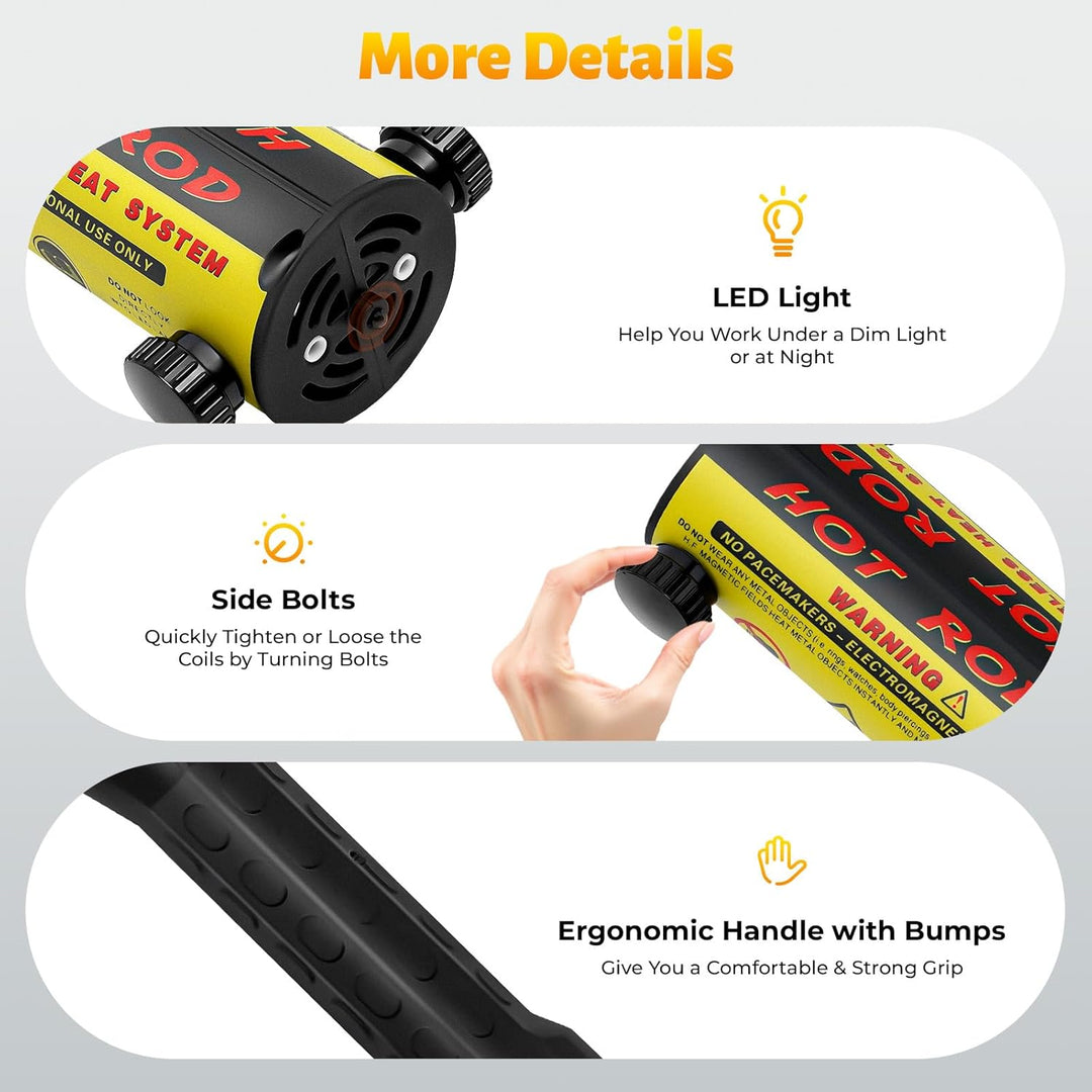 1000W induktionsheizung kfz, 800℃ Magnetische Induktionsheizgerät, induktionswärmer mit 10 Heizspule
