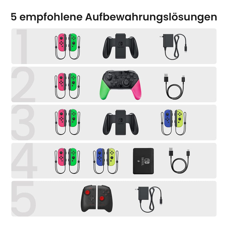 tomtoc Tasche Case für Nintendo Switch / Switch OLED Modell, Hard Tragetasche für Switch Konsole, 24