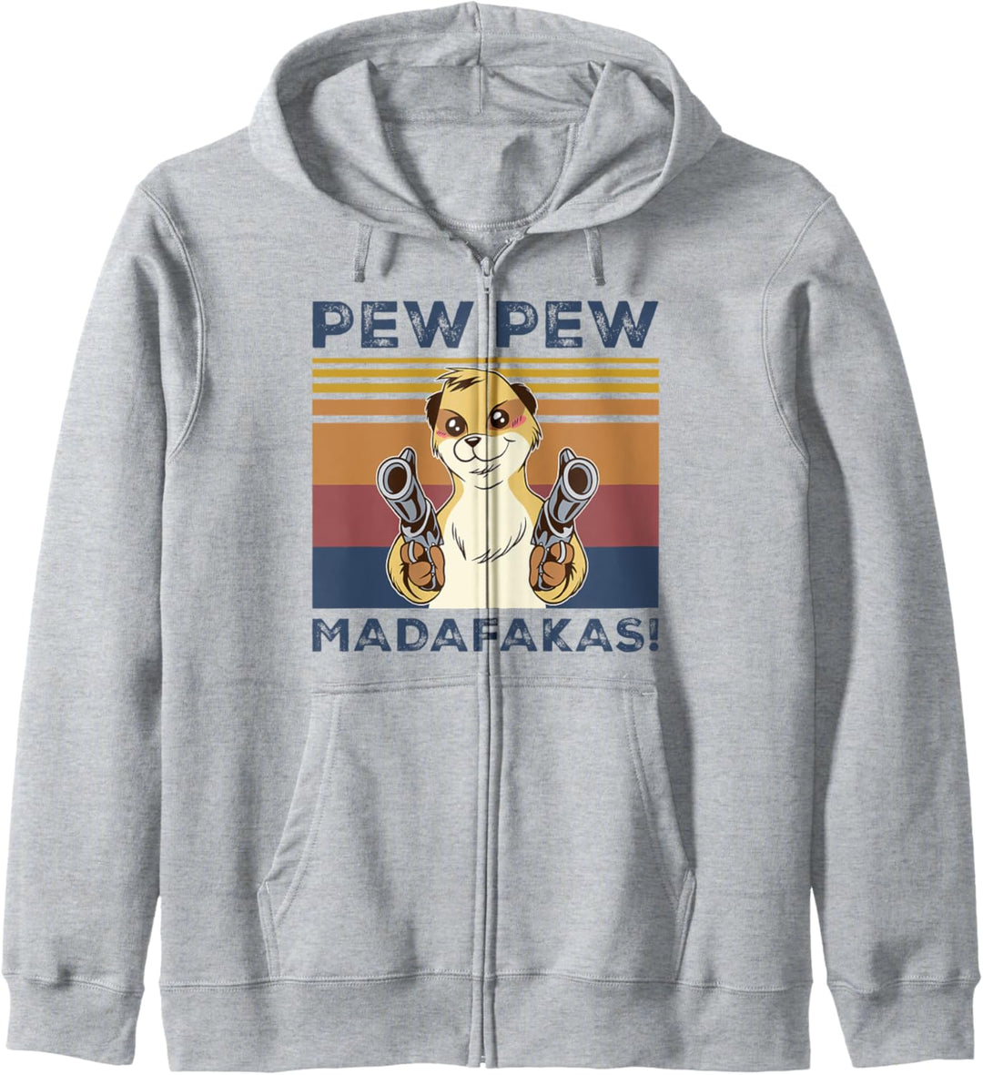 Pew Pew Madafakas Funny Meerkat Lover Vintage Retro Gift Kapuzenjacke