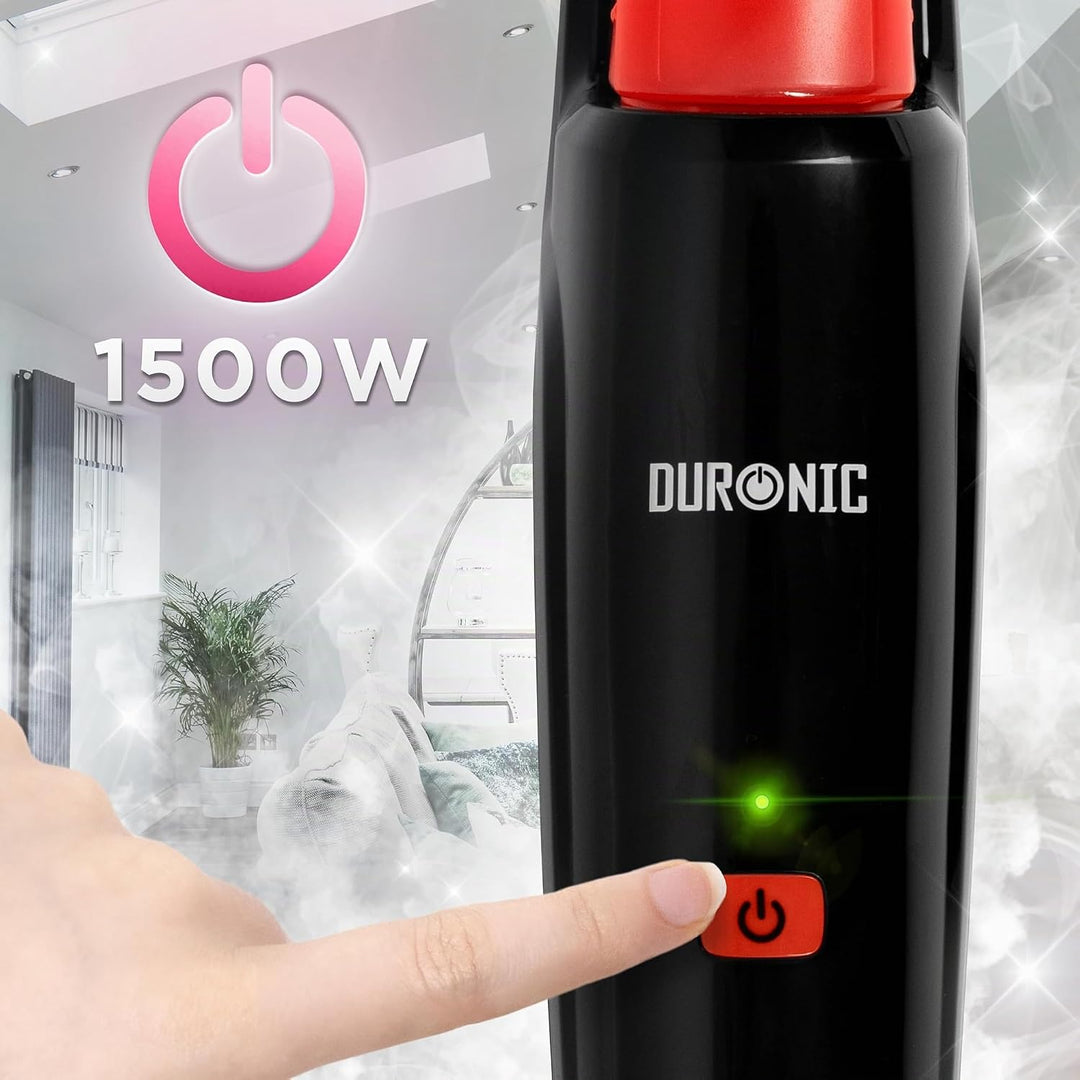 Duronic STM15 BK Dampfreiniger, Dampfmopp mit 500 ml Wassertank, Dampfmop für Böden, Dampf Bodenrein